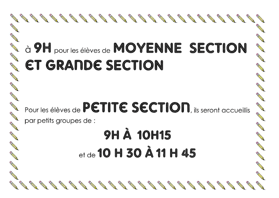 Rentree Maternelle CP 2