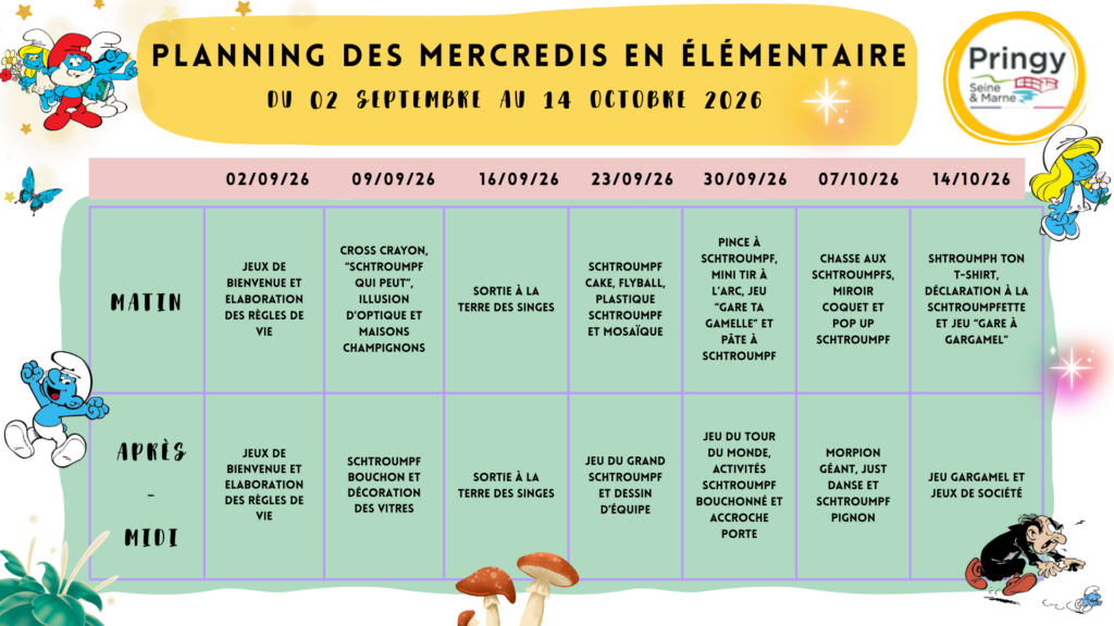 PLANNING.ACTIVITES.MERCREDI.6.11.ANS .SEPTEMBRE.OCTOBRE.2026